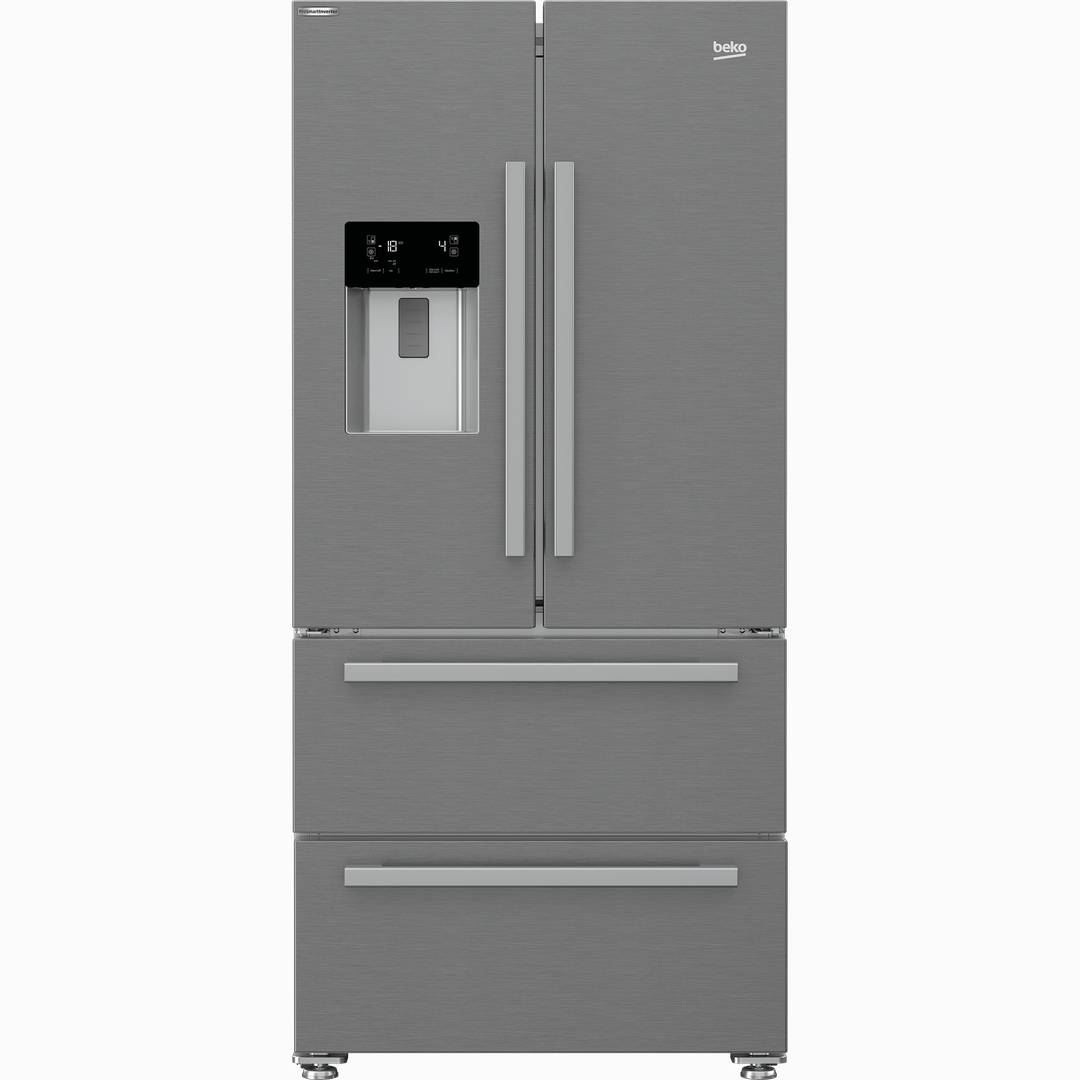 Beko Freestanding American Style Fridge Freezer with HarvestFresh™ Stainless Steel | GNE460520DVPX Beko American Fridge Freezer Euronics Ireland