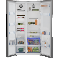 Beko Freestanding American Style Fridge Freezer with NeoFrost™ - Stainless Steel | ASL1442VPS Beko American Fridge Freezer Euronics Ireland