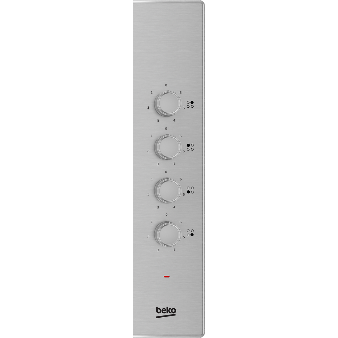 Beko 60cm Sealed Plate Hob with Side Knob Controls | HIBE64101X Beko Hob Euronics Ireland