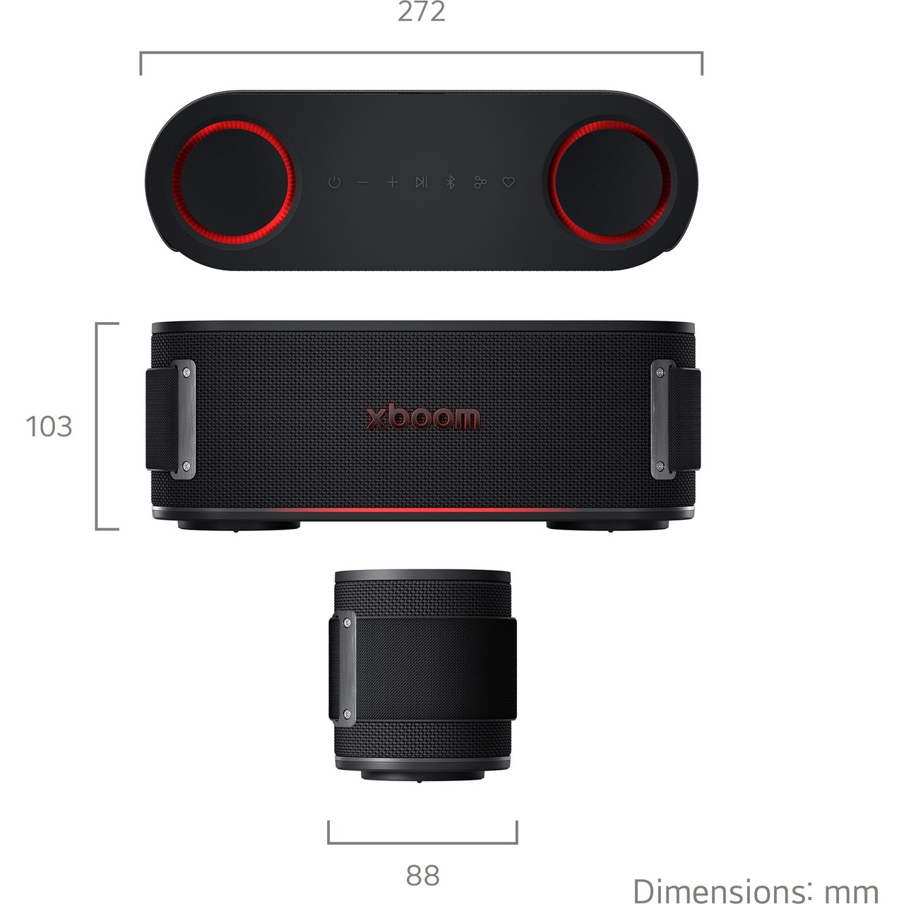 LG XBOOM Bounce – 40 W Portable Speaker | BOUNCE.AEUSLBK
