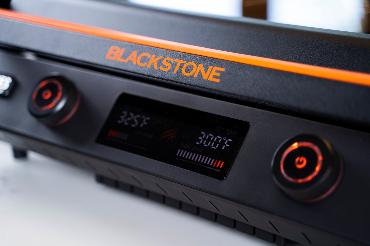 Blackstone E-Series 22" Electric Tabletop Griddle with Hood - Black - dual LCD display and dials