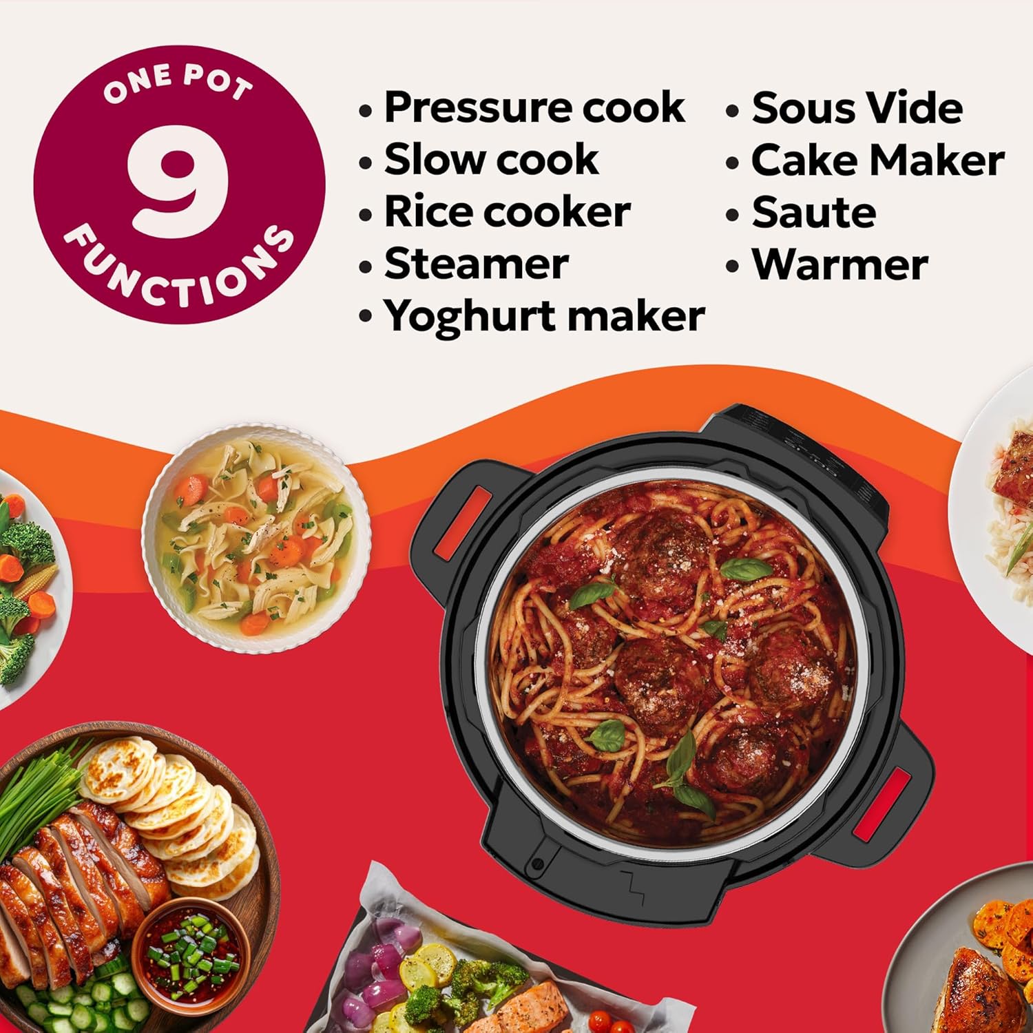 Instant Pot WhisperQuiet 9‑in‑1 Multi‑Cooker – 6 L Smart Pressure Cooker