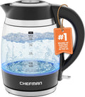 Chefman Fast-Boil 1.8L Electric Glass Kettle | RJ11-18-CTI-UK