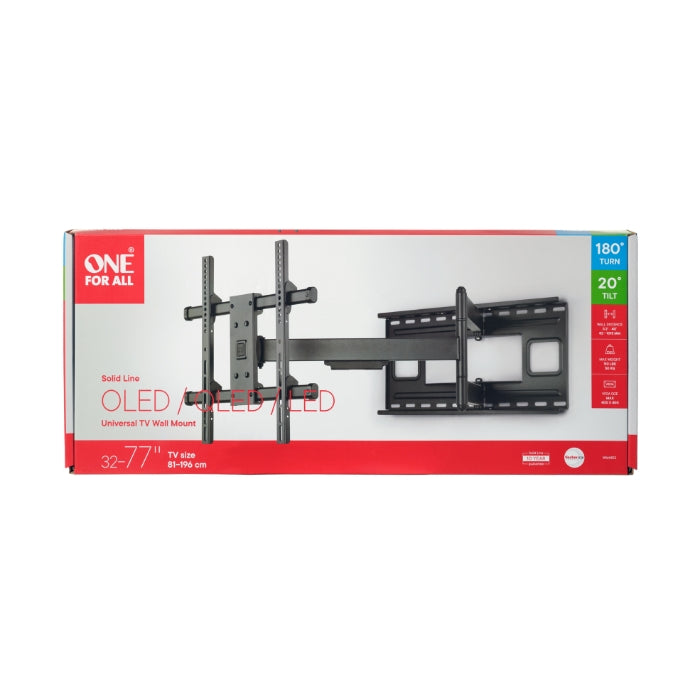 EA Accessories One For All Full-Motion Wall Mount – 32-100", 80kg, Tilt & Turn – view 9