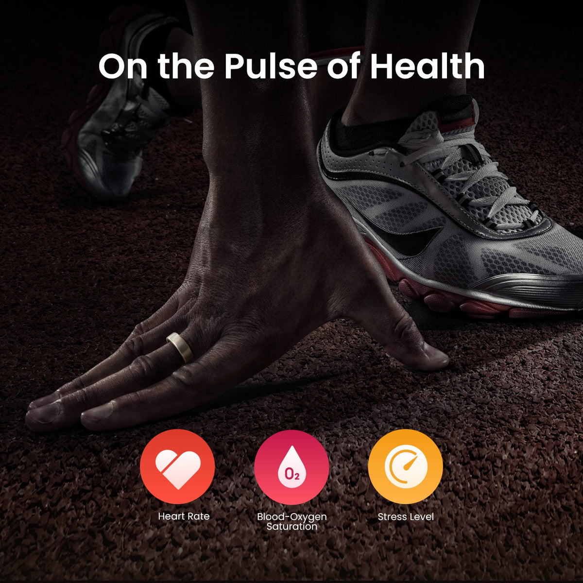 Amazfit Helio Smart Ring - Titanium Health Tracker (Ring Size 10)