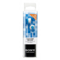 Sony MDR-E9LP Wired Earbuds - Blue - retail packaging view
