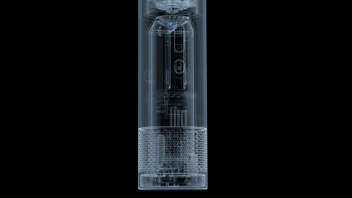 Dyson HushJet Mini Cool Portable Fan - Stone/Blush - battery cutaway