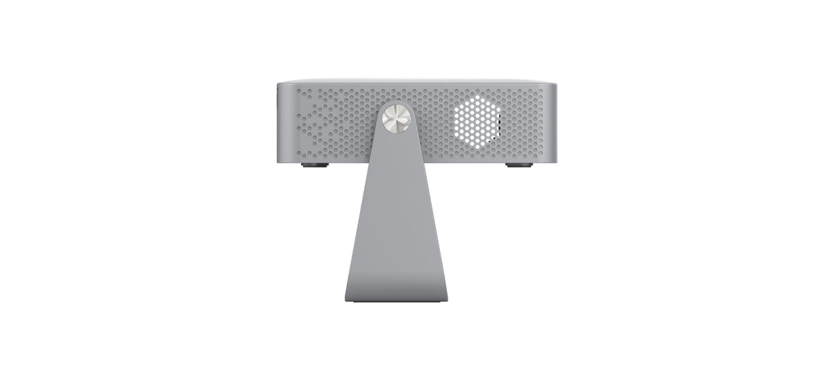 Philips NeoPix 256 Full HD Projector with Wi-Fi Screen Mirroring - Grey - rear view on the tilted stand