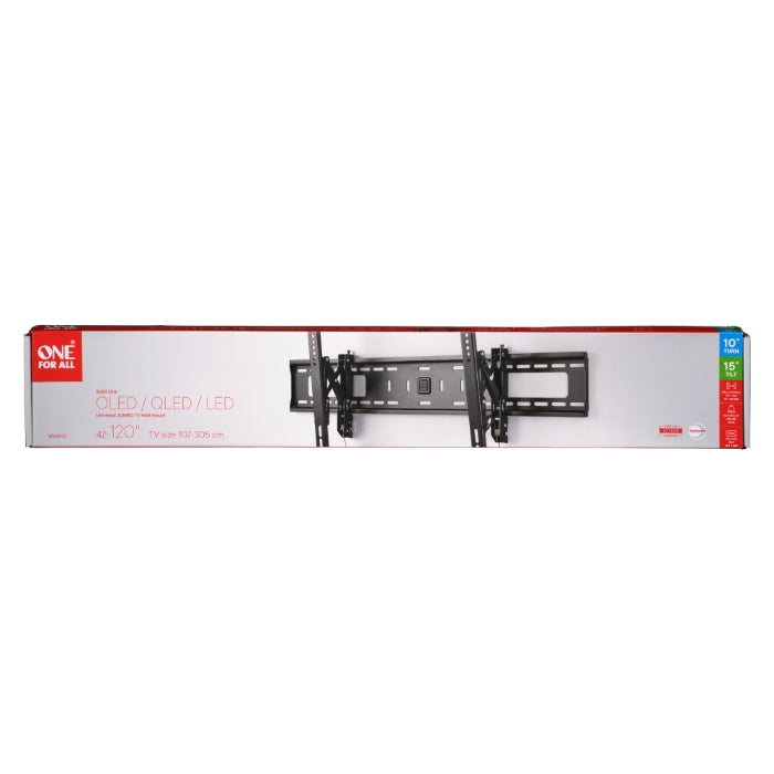 EA Accessories One For All Jumbo Wall Mount – 42-120" TVs, 75kg, Tilt 15°, Turn 10° – view 11