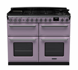 Rangemaster Estel Deluxe 110cm Dual Fuel Range Cooker - Heather with Chrome Trim | ESDLB110DFPHTH/CM1