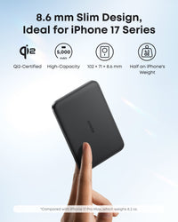 Anker Nano 5K Slim Magnetic Power Bank, Black - official product image