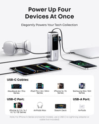 Anker 25K 165W Power Bank with Built-In USB-C & Retractable Cable, Black - official product image