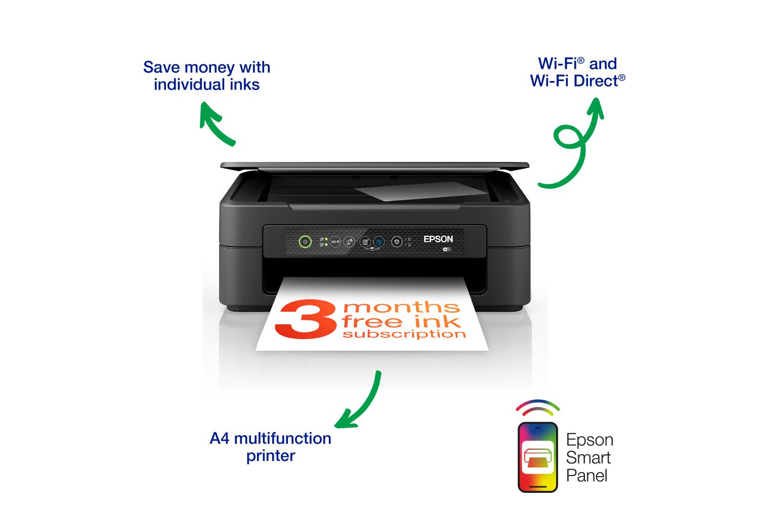 Epson Expression Home XP‑2200 A4 Wi‑Fi All‑in‑One Printer | C11CK67401