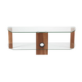Alphason Century Stand 1500mm, Up to 70" - Walnut & Clear Glass | ADCE1500-WAL
