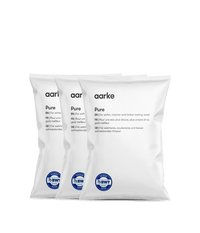 Aarke Pure Filter Granules Refill — three refill bags shown