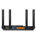 TP-Link Archer AX55 — rear view showing ports, dark background