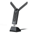 TP-Link Archer TBE400UH BE6500 Wi-Fi 7 High Gain Wireless USB Adapter — product view on dock, antennas spread