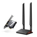 TP-Link Archer TBE550E BE9300 Wi-Fi 7 Bluetooth PCIe Adapter — product view, PCIe card and antenna base