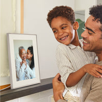 Aura Aspen 12" Digital Photo Frame – White Quartz | AF215-MWHT