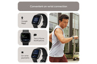 Fitbit Versa 4 - Fitness Smartwatch with GPS, NFC Payments & 40+ Exercise Modes - Black/Graphite | 79-FB523BKBK