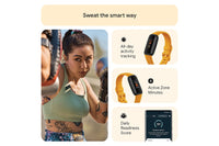 Fitbit Inspire 3 - Health & Fitness Tracker with 10-Day Battery & AMOLED Display - Black/Morning Glow | 79-FB424BKYW