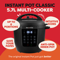 Instant Pot Classic 5.7L Multi‑Cooker 7‑in‑1 – Black