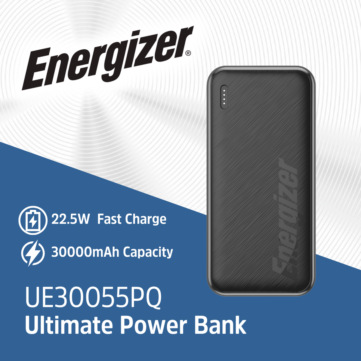 Energizer 30,000mAh Ultimate Power Bank | UE30055PQ Energizer Powerbank Euronics Ireland