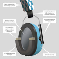 Alecto BV-71BW Blue children's hearing protection product image 5