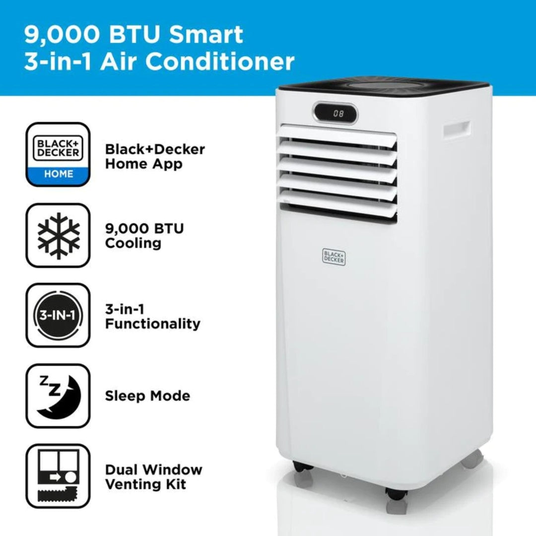 Black & Decker 9000BTU Smart Air Conditioner Unit | BXAC40025GB Black and Decker Air Conditioner Euronics Ireland