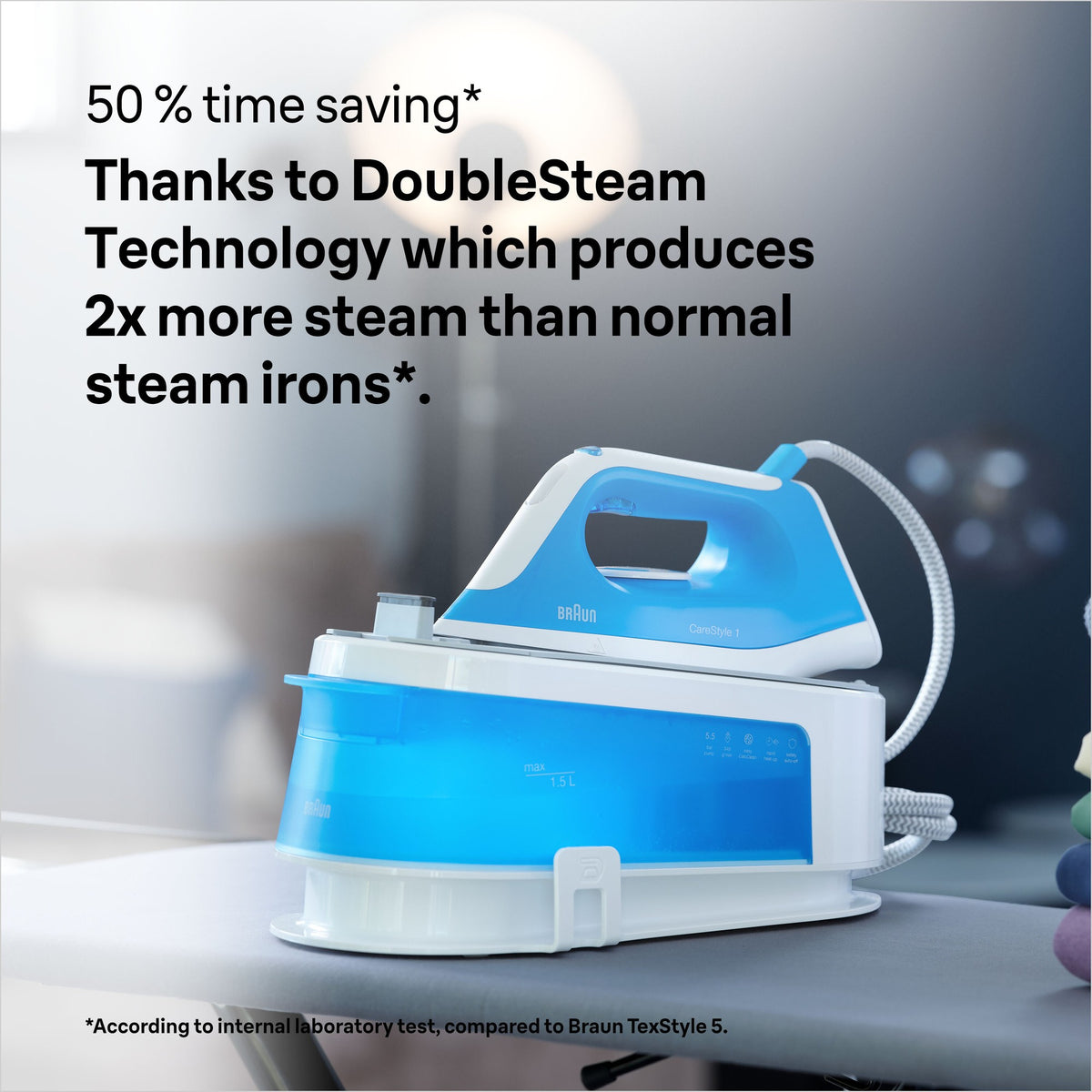 Braun CareStyle 1 Steam Generator Iron - Blue - DoubleSteam technology