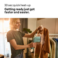 Braun QuickStyle 3 Garment Steamer - Green - 30-second heat-up, steaming a jacket on a hanger