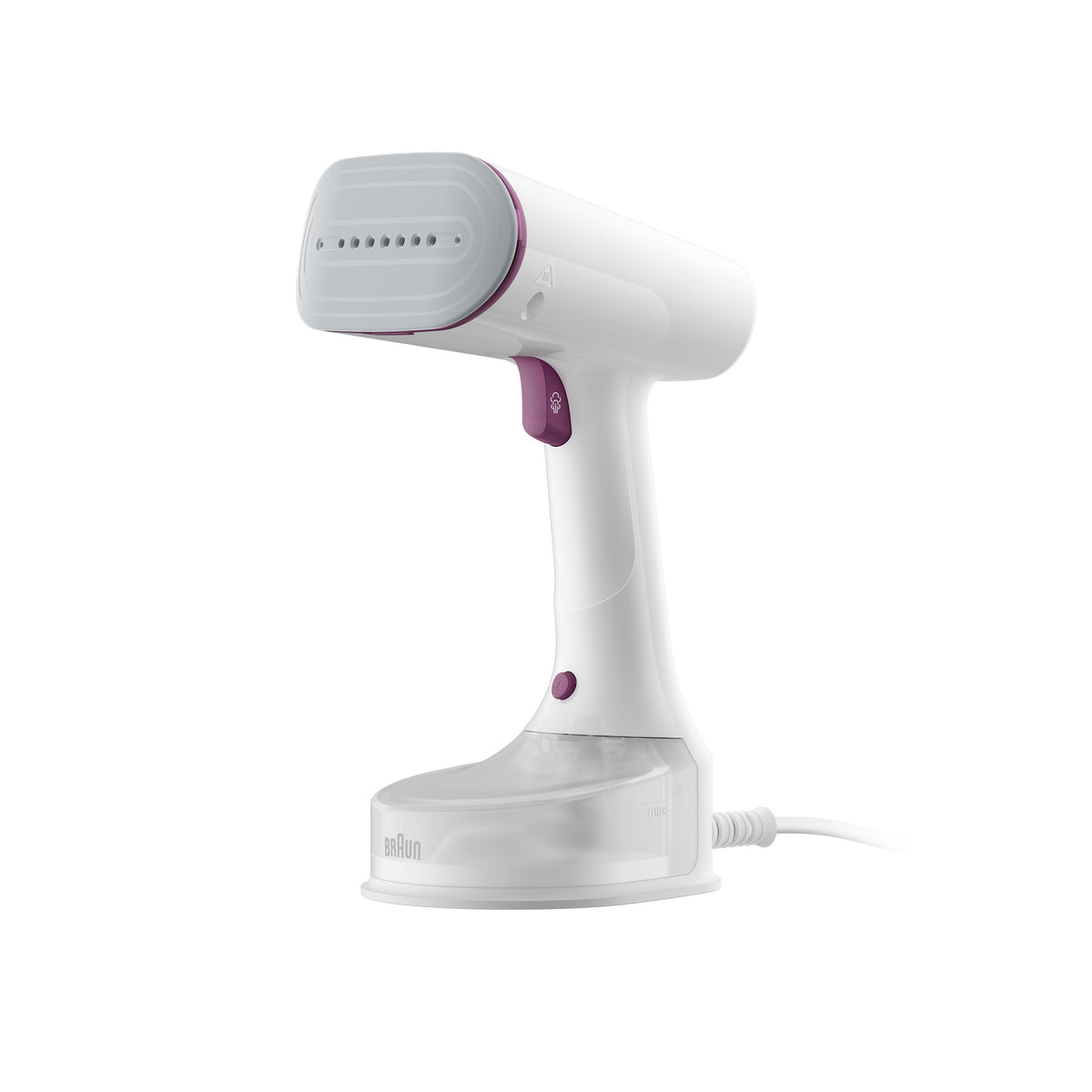Braun QuickStyle 5 Garment Steamer - White/Purple - front view