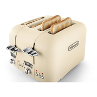 De'Longhi Argento Flora 4 Slice Toaster - Cream | CT04.BG