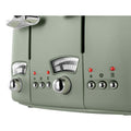 De'Longhi Argento Flora 4 Slice Toaster - Green | CT04.GR