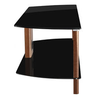 Alphason Century Stand 1500mm, Up to 70" - Walnut & Black Glass | ADCE1500-BLK