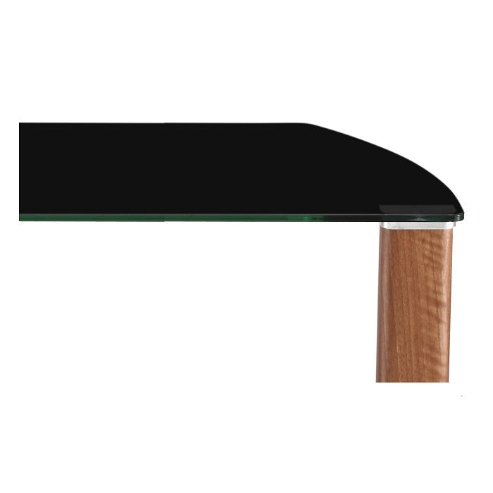 Alphason Century Stand 1500mm, Up to 70" - Walnut & Black Glass | ADCE1500-BLK