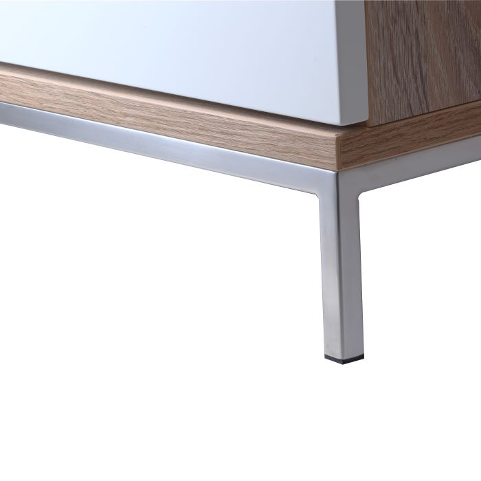 Alphason Chaplin Cabinet 1600mm, Up to 70" - Light Oak & White TV Stand – view 5