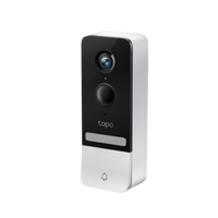 Tapo D230S1 smart video doorbell camera, front three-quarter detail view