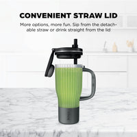 Ninja BlendBOSS Tumbler Blender 710ml - Onyx - straw lid