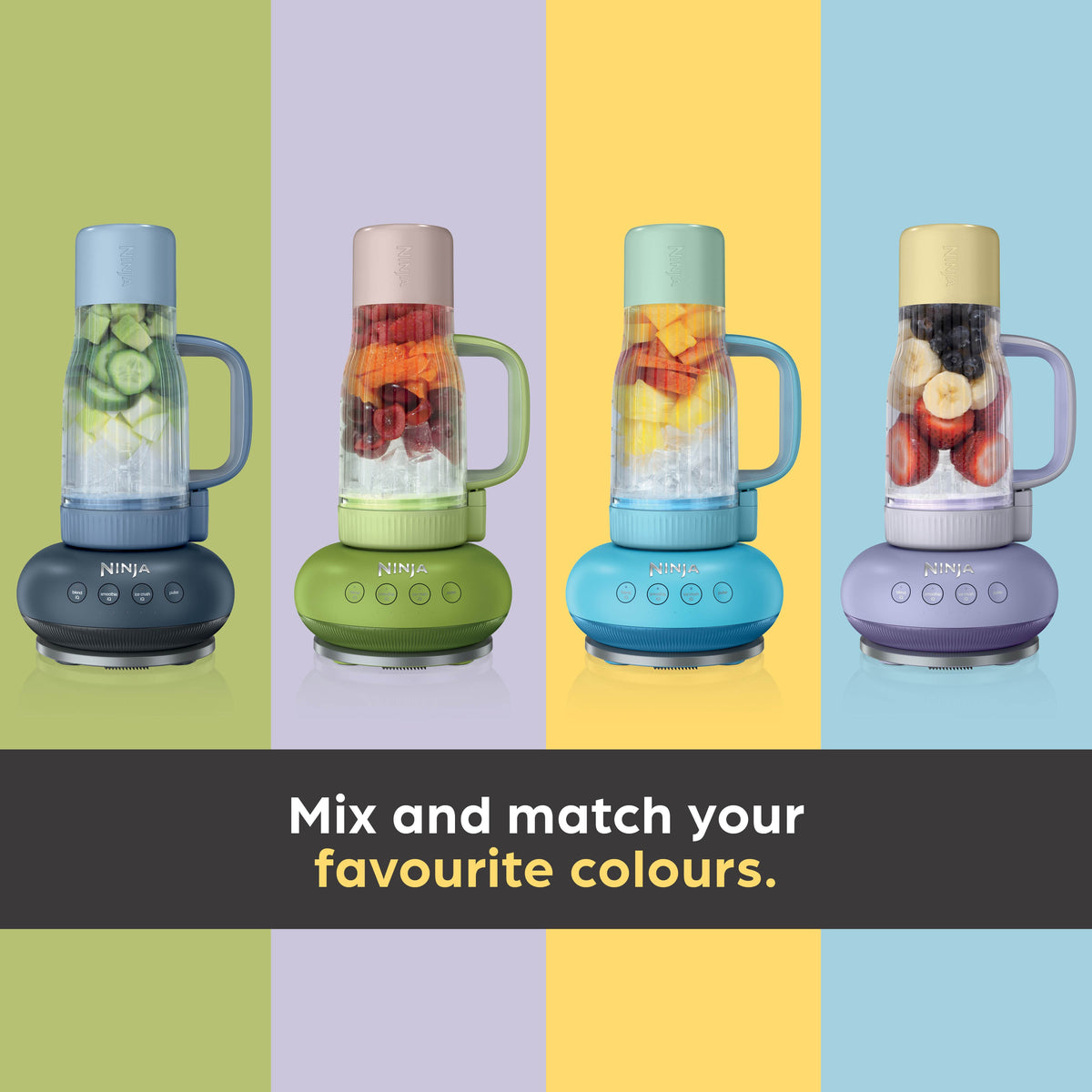 Ninja BlendBOSS Tumbler Blender 710ml - Onyx - mix and match colours
