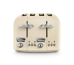 De'Longhi Argento Flora 4 Slice Toaster - Cream | CT04.BG
