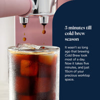 De'Longhi Dedica Duo Espresso Machine - Pink - Cold Brew in five minutes