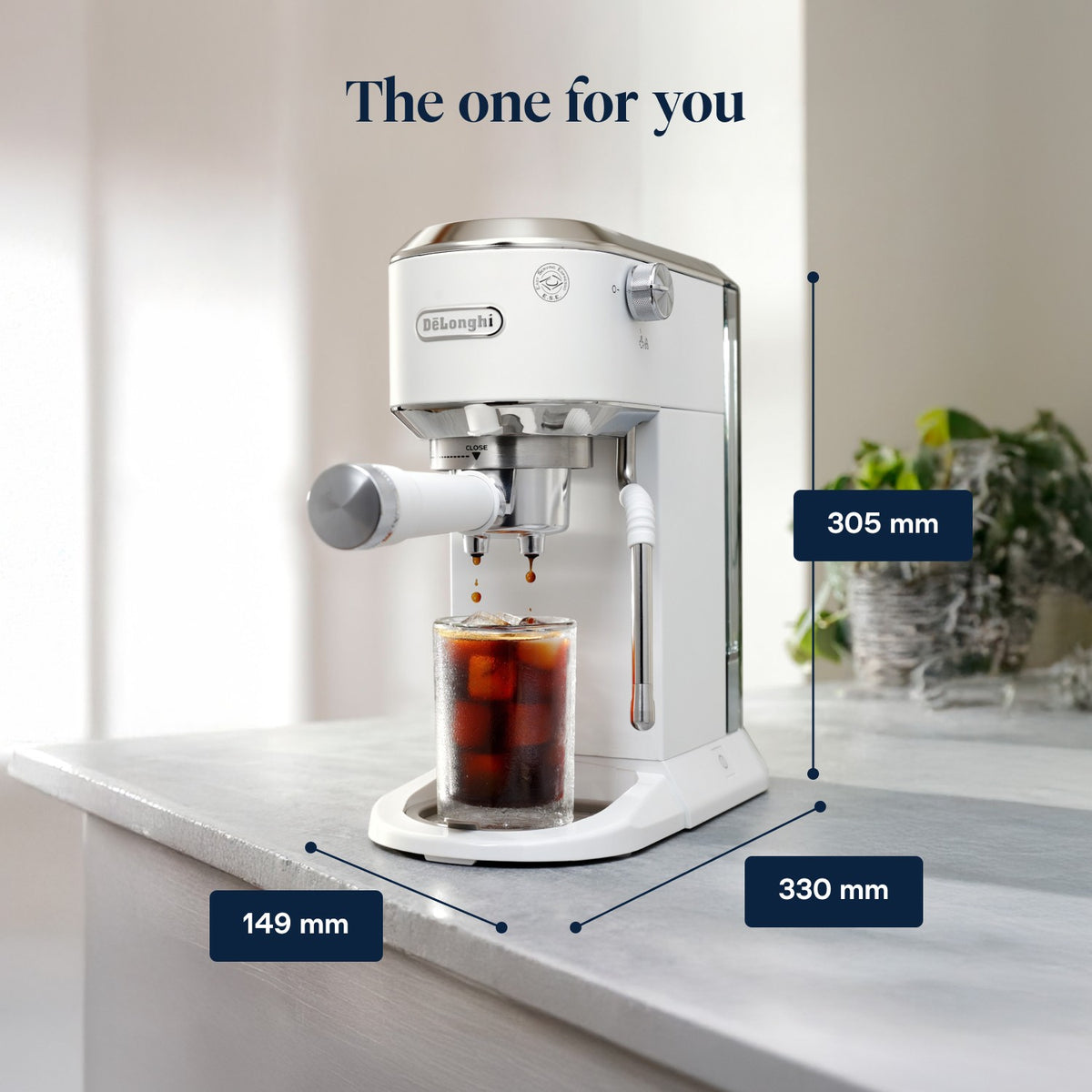De'Longhi Dedica Duo - White - dimensions