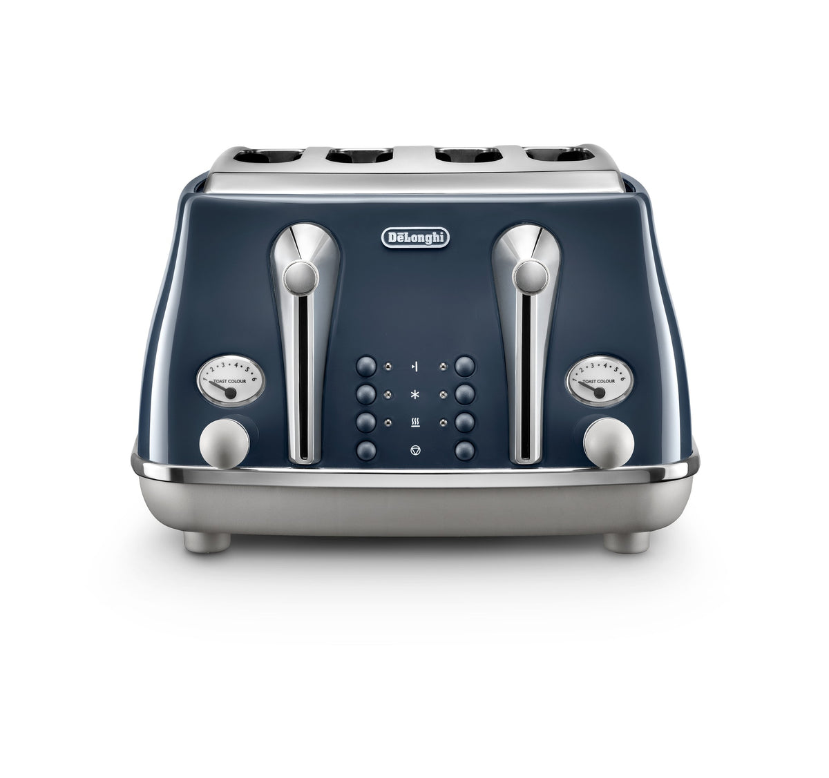 De'Longhi Icona Capitals 4 Slice Toaster - Blue - front view