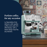 De'Longhi La Specialista Arte Espresso Machine - Green - compact design for any kitchen