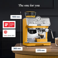 De'Longhi La Specialista Arte Espresso Machine - Yellow - dimensions and design awards