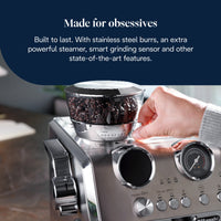De'Longhi La Specialista Maestro Espresso Machine - Silver - stainless steel burr grinder