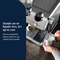 De'Longhi La Specialista Maestro Espresso Machine - Silver - steam wand and LatteCrema carafe