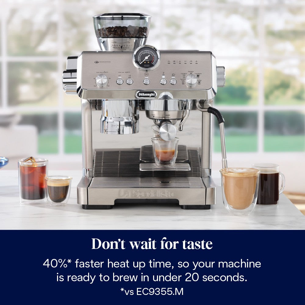 De'Longhi La Specialista Opera - Stainless Steel - ready to brew in under 20 seconds
