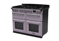 Rangemaster Estel Deluxe 110 Dual Fuel range cooker in Heather with Chrome trim